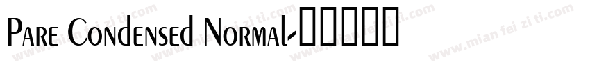 Pare Condensed Normal字体转换